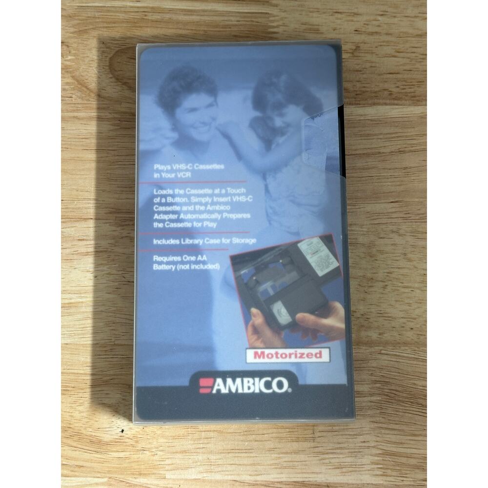 Ambico VHS-C to VHS Converter Motorized Camcorder Cassette Tape Adapter